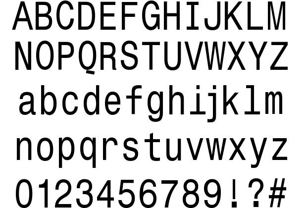 Monospace Typewriter Font