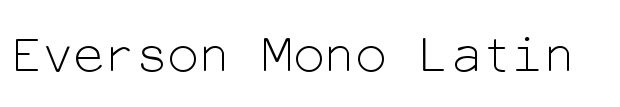 Everson Mono Latin font