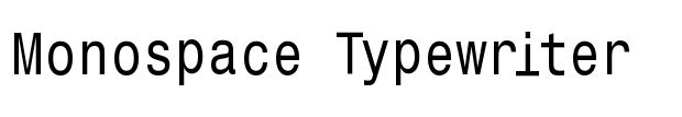 Monospace Typewriter Font