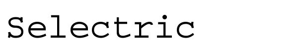 Selectric font